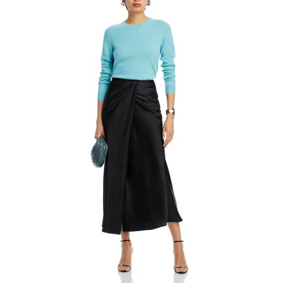 C by Bloomingdale's Women Sky Blue Cashmere Knit Classic Crewneck Sweater Size S - Picture 3 of 6